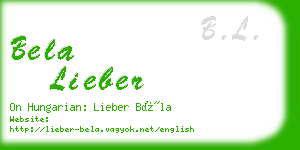 bela lieber business card